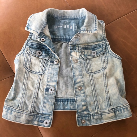 Baby Gap Toddler Denim Vest 2T - Picture 1 of 4